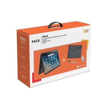 Pack PC ultra-portable 15,6 Asus Chromebook CM5500FDA-E60999 - Ryzen 3  3250C, 8 Go de RAM, 256 Go SSD + Housse + Souris sans fil + Stylet –