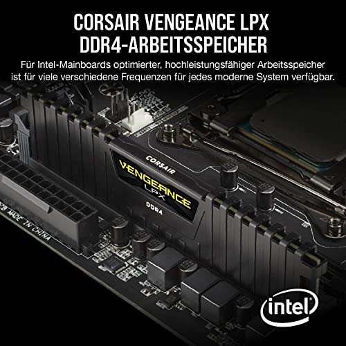 Kit Mémoire RAM Corsair Vengeance LPX (CMK16GX4M2Z3600C18) - 16 Go (2 x 8 Go), DDR4, 3600 MHz, CL18