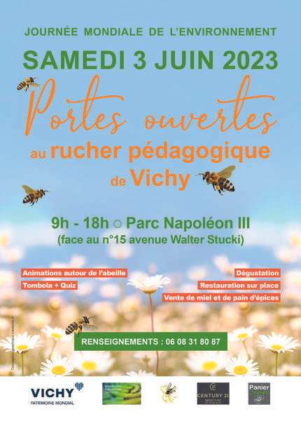 Visite guidée, Dégustation de miel & Animations gratuites le 03 juin au Rucher pédagogique de Vichy (03)