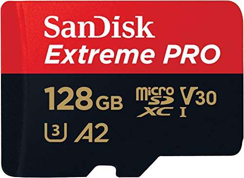 Carte Mémoire SanDisk Extreme Pro microSDXC 128 Go + Adaptateur SD