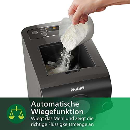 Machine à pâtes Philips Pasta maker HR2382/15 - Automatique, Pesée Automatique, 8 Disques de Mise en Forme, Gris/Noir