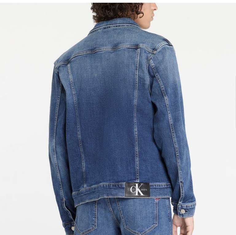 Veste denim Calvin Klein Jeans - Droite, courte, délavée