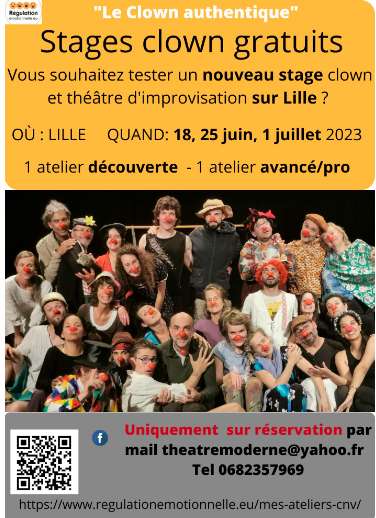 Stage gratuit « clown authentique » - Lille (59)