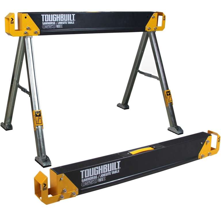 Pack de 2 tréteaux-table de chantier ToughBuilt C550