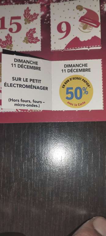 Calendrier de l'avent - 50% en bon d'achat sur le petit électroménager (Hors Fours, Fours/Micro-ondes) - La Seyne-sur-Mer (83)