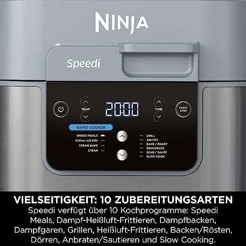 Friteuse sans huile/air fryer Ninja Speedi 10-en-1 ON400EU Sea Salt Grey