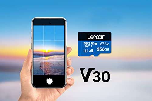 Carte microSDXC Lexar - 256go, UHS-I, 633x + Adaptateur SD