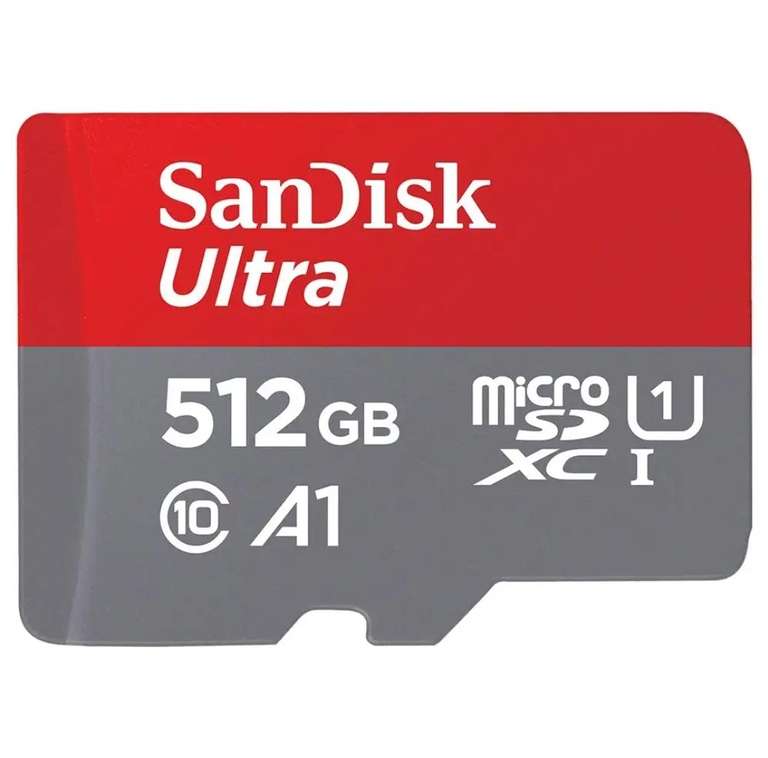 Carte Micro SDXC SanDisk Ultra (U1, A1) avec Adaptateur SD - 512 Go (Vendeur Tiers)