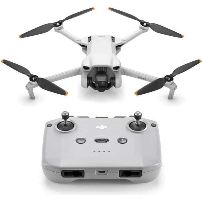 Drone DJI Mini 3 avec Radiocommande RC-N1 (sans écran) - Caméra 4K, Stabilisation 3 axes, Autonomie 38 minutes