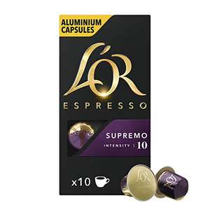 100 Capsules L'Or Espresso Café compatibles Nespresso - Supremo Intensité 10 (via coupon abonnement)