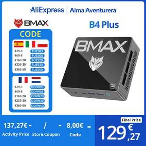 Mini PC BMAX B4 Plus - Intel N100, 16 Go DDR4, 512 Go SSD, Windows 11