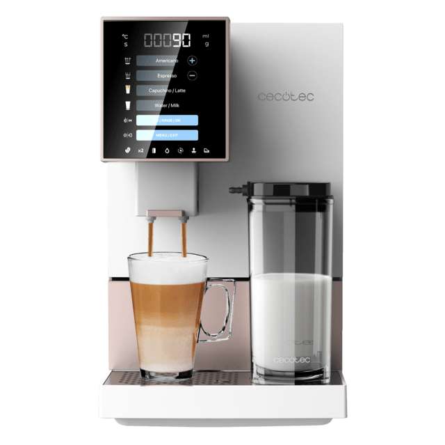 Machine à Café à grains automatique Cecotec Cremmaet Compactccino - Blanc Rose