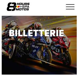 Tickets pour les 8 heures de Spa EWC Motos 2024 (Frontaliers Belgique)