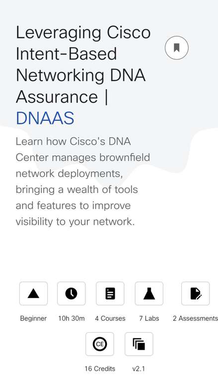 Cours Cisco "Rev Up to Recert" : Network DNA Assurance (cisco.com)