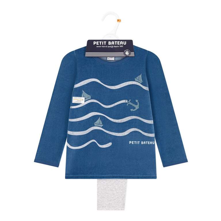 Pyjama enfant marine 8 ans PETIT BATEAU à Prix Carrefour