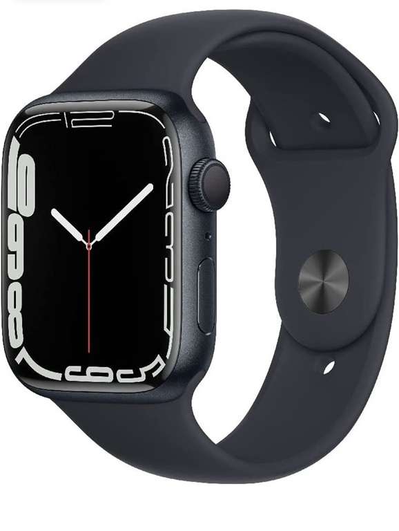 Montre connectée Apple Watch Series 7 (GPS) - Boîtier en Aluminium 45 mm, Bracelet Sport Minuit, Regular