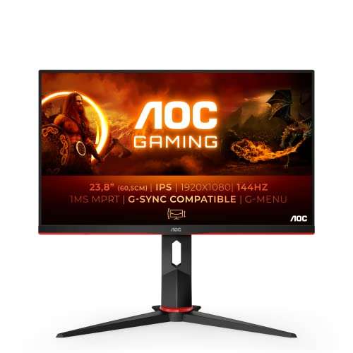 Écran PC 23.8" AOC 24G2 - Full HD, LED IPS, 144 Hz, 1 ms, FreeSync