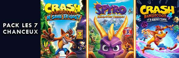 Pack de jeux : Spyro Reignited Trilogy & Crash Bandicoot N. Sane Trilogy & Crash Bandicoot 4: It's About Time sur PC (Dématérialisé)