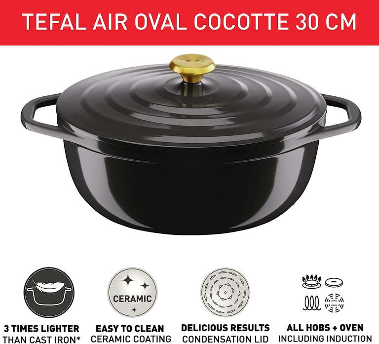 Cocotte ovale Tefal (E2558904) - 30 x 23 cm