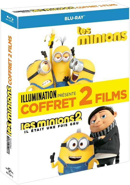 Coffret Blu-ray Les Minions + Les Minions 2 : Il était une fois Gru