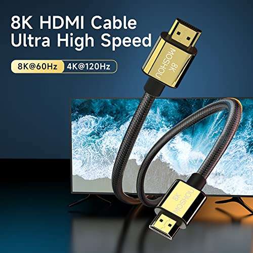 Câble HDMI 2.1- Longueur 5m - Certifié - via coupon (vendeur tiers) –