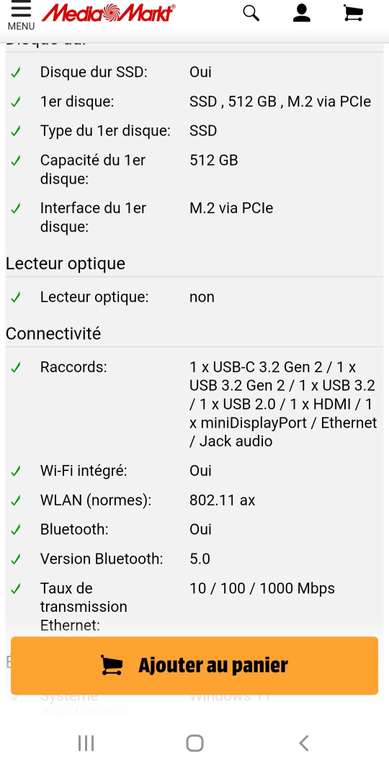 PC Portable 17.3" Medion Erazer Defender P10 - Full HD 144 Hz, i5-10300H, 8 Go RAM, 512 Go SSD, RTX 3060 (Frontaliers Belgique)