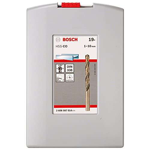 Coffret de forets acier cobalt Bosch Professional ProBox (2608587014) - 19 pièces