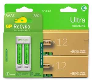 GP E411 chargeur de piles USB + 4 piles AA 850 mAh ReCyko