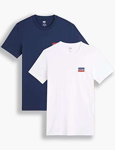 LEVI'S Lot de 2 T-Shirts Blanc/Gris Homme