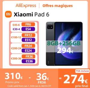 Tablette Xiaomi Mi Pad 6 - 128Go, 8Go de Ram
