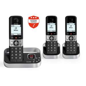 Téléphones fixes Alcatel F890 Voice Trio - 3 Combinés avec Répondeur (Via ODR 20€)