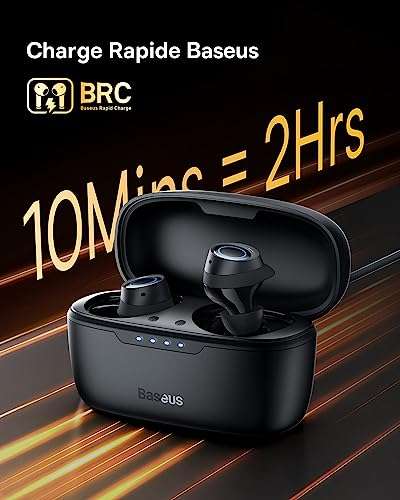Ecouteurs sans fil Baseus Bowie MA10 - Bluetooth 5.3, Réduction de bruit active hybride (via Coupon - Vendeur Tiers)