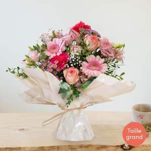 Bouquet de fleurs Rosalie & Bulle d'eau Normal, Grand ou Très grand (Frais de port compris)