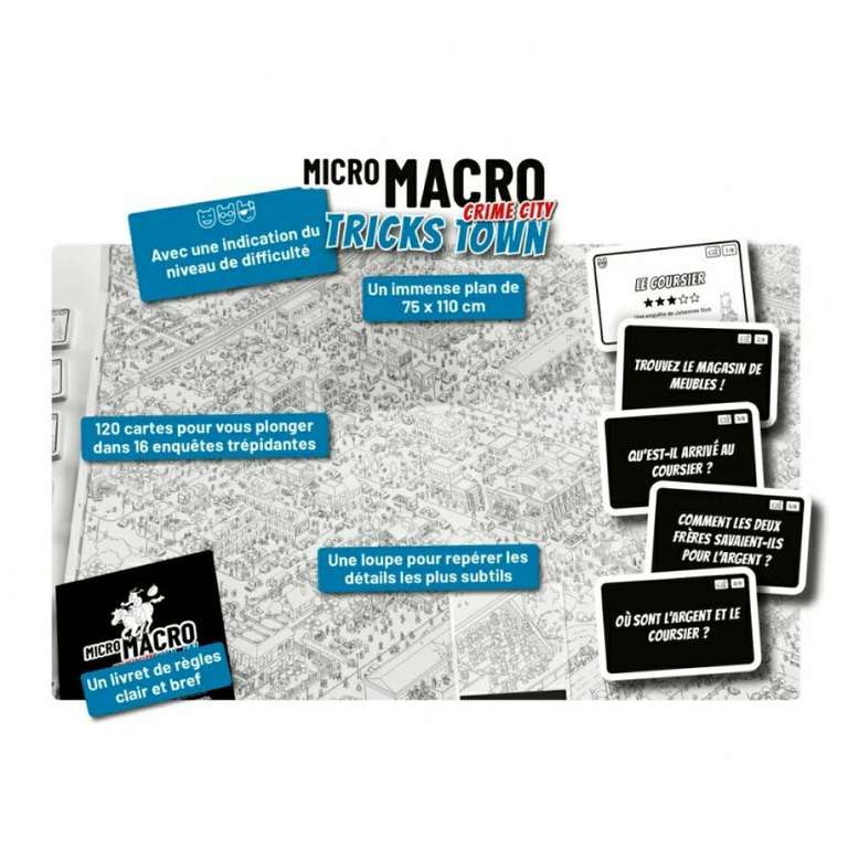 Jeu de Société MicroMacro - Crime City 3 Tricks Town (via coupon)