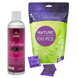 [Prime] Lot de 100 préservatifs Nature Vibratissimo + gel lubrifiant (250ml)
