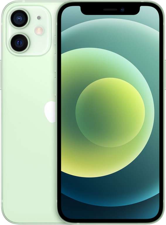 Smartphone 5.4" Apple iPhone 12 Mini 5G - full HD+ Retina, A14, 4 Go de RAM, 128 Go, vert (vendeur tiers)