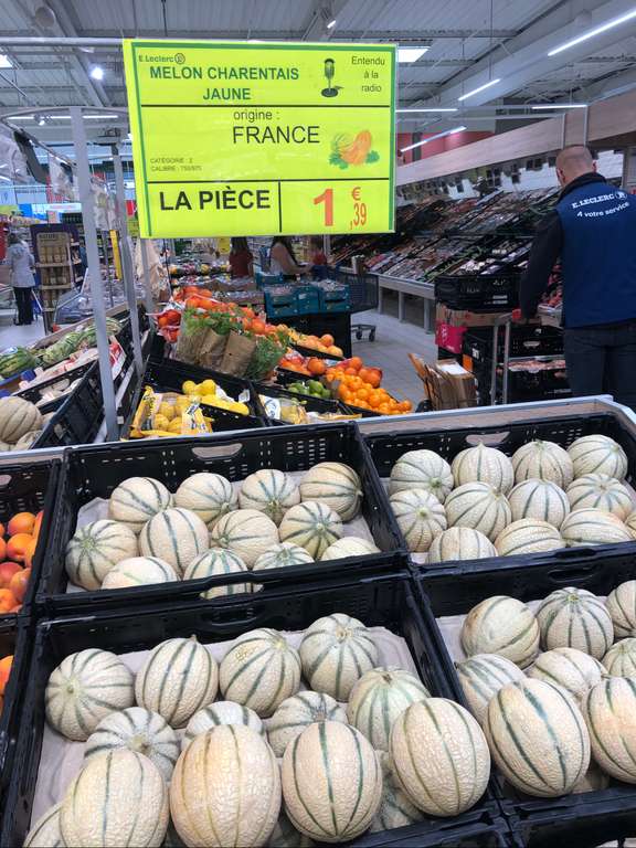 Melon charentais jaune, origine France - National