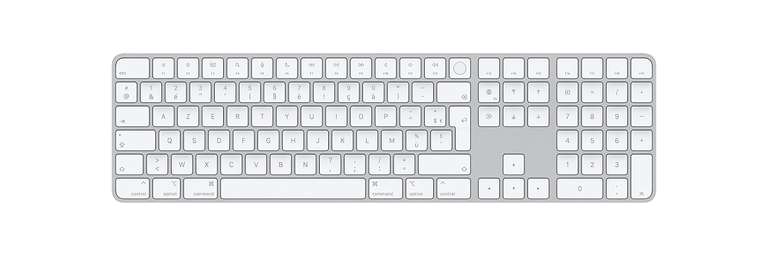 Clavier sans fil Apple Magic Keyboard avec Touch ID et pavé numérique - Blanc - AZERTY