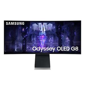 Ecran PC 34" Samsung Odyssey G8 OLED 10 bits - 0,1 ms - Incurvé, UWQHD, 175Hz - FreeSync Premium