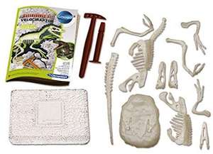 Jeu éducatif Clementoni - Kit d'excavation Velociraptor avec Marteau et Burin (59174), dès 7 Ans