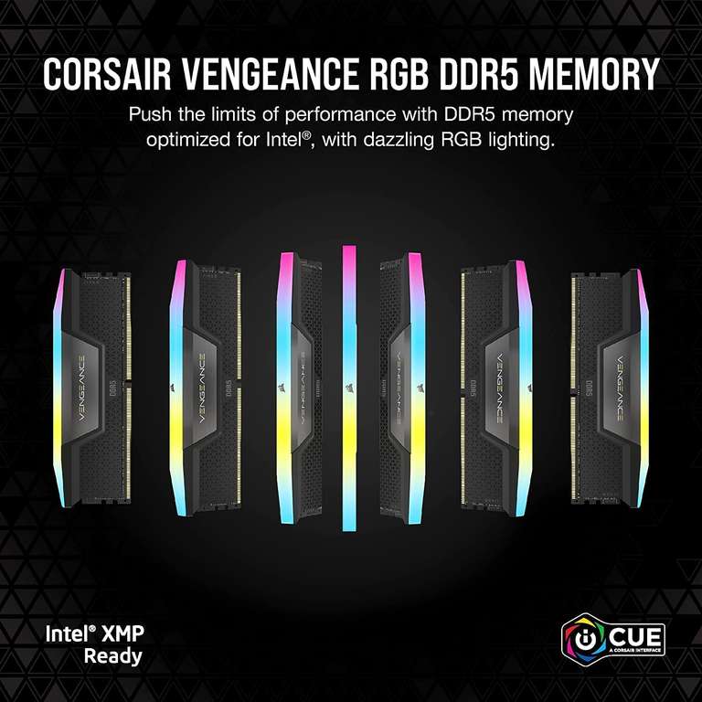 Kit Mémoire Ram DDR5 Corsair Vengeance RGB 32Go Kit (2x16Go