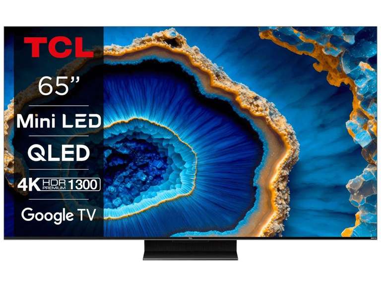 TV 65" TCL 65C809 - 4K UHD, QLED Mini Led, 144 Hz, HDR Premium 1300, Google TV (electro-amomp.fr)