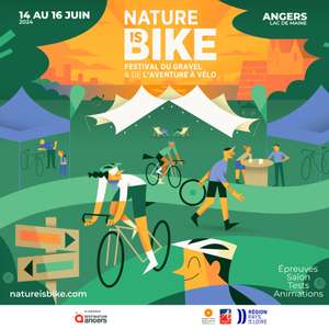 Billets TER à 5€ depuis toutes les gares des Pays-de-la-Loire pour Nature is Bike, Angers (49)