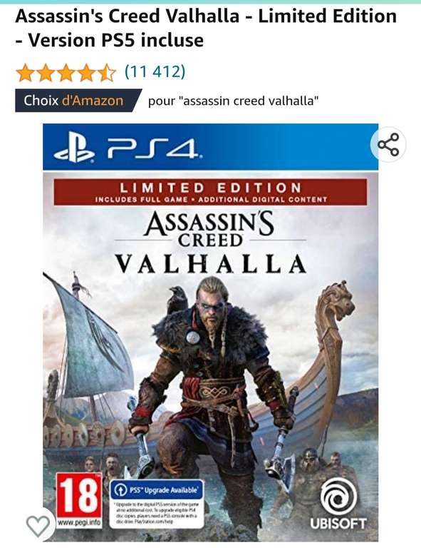 Jeu Assassin's Creed Valhalla - Limited Edition sur PS4