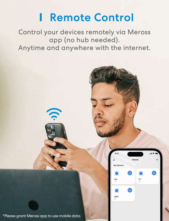 Lot de 2 prises connectées Meross (Type F) - WiFi, 16A, avec mesure de consommation, compatible assistants vocaux (via coupon)