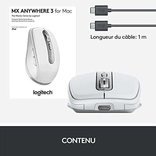 Souris Logitech MX Anywhere 3 for Mac Logitech MX – Sans fil
