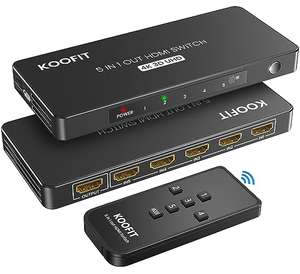 Commutateur HDMI avec Télécommande - Switch HDMI 5 ports (via coupon - vendeur tiers)