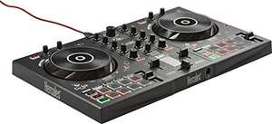 Contrôleur DJ USB Hercules DJControl Inpulse 300 - 2 pistes avec 16 pads et carte son, Logiciel et tutoriels inclus