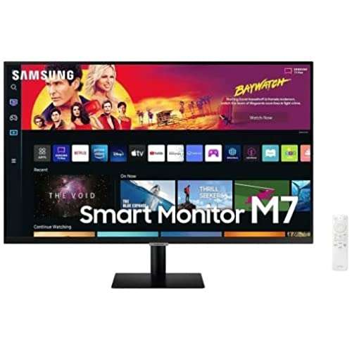 Ecran PC 32" Samsung Smart Monitor M7 2023 - UHD 4K, dalle VA, 60 Hz, Wi-Fi 5, Bluetooth 4.2, Assistant vocal, Telecommande