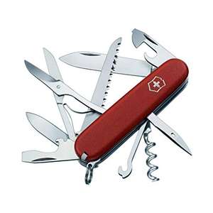 Couteau suisse Victorinox Huntsman - Rouge (15 Fonctions, Ciseaux, Scie à Bois, Tournevis)